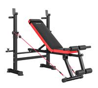 SPORTNOW Adjustable Weight Bench with Squat Rack and Dip Stand