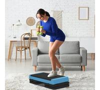 Sportnow Aerobic Step, 10.5/15.5/20.5Cm Exercise Stepper For Home, Blue