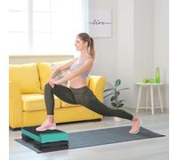 SPORTNOW Aerobic Step, 10.5/15.5/20.5cm Exercise Stepper for Home in Green SPORTNOW Green