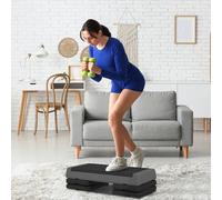 Sportnow Aerobic Step, 10.5/15.5/20.5Cm Exercise Stepper For Home In Grey Grey