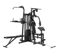 SPORTNOW All-in-One Home Gym Machine, Multifunctional Power Cage with 69 kg Weight Stack and Pulley System, Black