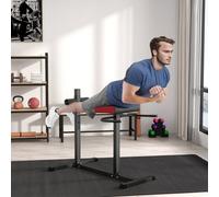 SPORTNOW Back Extension Bench Roman Chair, Hyperextension Bench with Adjustable Leg Roller for Back, Abdominal and Gluteal Training