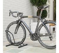 SPORTNOW Bike Stand Bicycle Storage Rack for Indoor Garages Flat Use in Black SPORTNOW Black