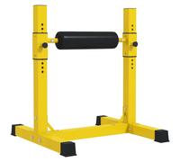 SPORTNOW Bulgarian Split Squat Stand - 12-Level Leg Training Machine - Yellow | TJ Hughes