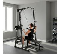 SPORTNOW Cable Crossover Machine with Pulley System, Squat Rack