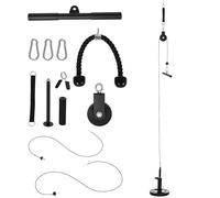 SPORTNOW Cable Machine Pulley System, Lat Pull Down System with DIY Loading Weight for Home Gym Biceps Triceps Arm Shoulder Back Training