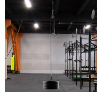 Sportnow Cable Pulley System, Lat Pull Down System With Diy Loading Weight Pin In Black Black