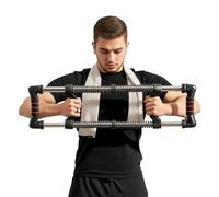 SPORTNOW Chest Expander, Arm Chest Exerciser with 10-50kg Adjustable Spring Resistance, for Home Gym, Office, Travel Workout