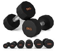 2 X 8kg SPORTNOW Dumbbells Weights Set With 12-Sided Shape And Non-Slip Grip | TJ Hughes