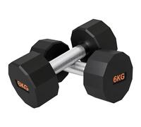 SPORTNOW Dumbbells Set, Hand Weights Pair with 12-Sided Shape and Non-Slip Grip for Men Women Home Gym Workout, 2 x 6kg