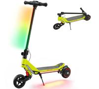 SPORTNOW Electric Scooter for Kids, Foldable Kids Scooter for Age 6-14 with LED Display, RGB lights, Up to 16km/h, Maximum Range 12km, Kick-to-Start, for Boys and Girls, Green