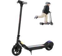SPORTNOW Electric Scooter for Kids, Lightweight E Scooter for Age 6-14 with LED Display, RGB lights, Up to 10km/h, Maximum Range 8km, Kick-to-Start, for Boys and Girls, Black