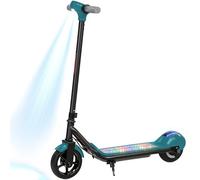 SPORTNOW Electric Scooter for Kids, Lightweight Kids Scooter for Age 6-14 with LED Display, RGB lights, Up to 10km/h, Maximum Range 8km, Kick-to-Start, for Boys and Girls, Green