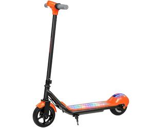 SPORTNOW Electric Scooter for Kids, Lightweight Kids Scooter for Age 6-14 with LED Display, RGB lights, Up to 10km/h, Maximum Range 8km, Kick-to-Start, for Boys and Girls, Orange