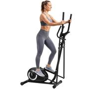 SPORTNOW Elliptical Cross Trainer for Home with Bluetooth App, Pulse Sensor | Quiet Magnetic Elliptical Machine, 8-Level Adjustable Resistance, LCD Monitor, Dual Handlebars, Phone Holder, Wheels, 120KG