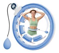 SPORTNOW Fitness Hula Hoop for Adults, 16 Detachable Knots | Smart Weighted Hula Ring, 360 Degrees Auto-Rotating Ball, Digital Counter, Massage Hula Circle for Weight Loss