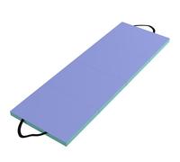 SPORTNOW Foldable Gymnastics Mat, 6 ft Long & Four Folding Thick Exercise Tumbling Mat with Carrying Handles, Folding Gym Mat for Yoga, Fitness, Pilates, Green & Purple