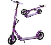 SPORTNOW Foldable Kick Scooter Height Adjustable Handlebar Adult Purple