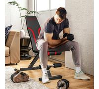 SPORTNOW Foldable Weight Bench, Adjustable Incline Flat Bench Press with 6-Level Backrest, 4-Level Seat, Leg Extension for Home Gym Workout Full Body Strength Training