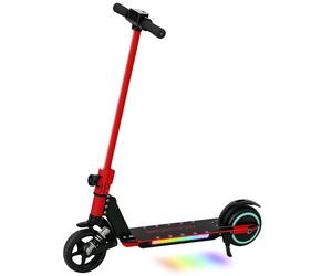 SPORTNOW Folding Electric Scooter for Kids Ages 6-14 with Dual Brakes, Front Suspension, Lightweight Aluminium, Max Speed 14 KM/H, Red Aosom UK