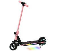 SPORTNOW Folding Electric Scooter w/ LED Lights and Display, Pink, Pink