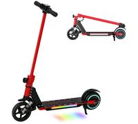 SPORTNOW Folding Electric Scooter w/ LED Lights & Display in Red SPORTNOW Red