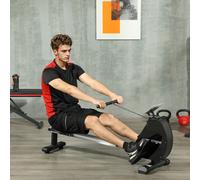 SPORTNOW Folding Magnetic Rowing Machine with Dual Aluminium Slide Rail