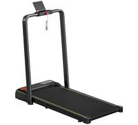 SPORTNOW Folding Walking Treadmill, Under Desk Walking Pad with Incline, Black