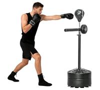SPORTNOW Free Standing Speed Bag Height Adjustable for Adults Black
