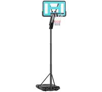 SPORTNOW Fully Adjustable Basketball Hoop Outdoor, 146-236cm Basketball Hoop and Stand with Weighted Base and Shatterproof Backboard, Portable on Wheels for Junior, Adults