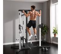 SPORTNOW Home Gym Machine, 15-Position Adjustable Training Workout Station in Black SPORTNOW Black