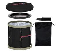 SPORTNOW Ice Bath Tub Outdoor, 210L Portable Cold Water Therapy Tub for Athletes, Recovery Cold Plunge Bath with Cover, Lid and Carry Bag, Black