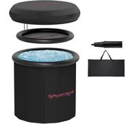 SPORTNOW Outdoor Bath Tub, 300L Portable Cold Water Therapy Tub, Recovery Cold Plunge Pool with Lid, Cover, Carry Bag, for Athletes, Black