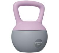 SPORTNOW Soft Kettlebell, 10kg Kettle Bell with Non-Slip Handle for Home Gym Weight Lifting and Strength Training, Purple and Grey