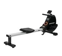 SPORTNOW Magnetic Rowing Machine for Home Use, Folding Rower Machine with Dual Aluminium Slid Rail and LCD Monitor, Vertical Storage, for Cardio Training, 150kg Weight Capacity