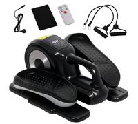 SPORTNOW Mini Elliptical Machine, Seated Pedal Exerciser w/ Remote Control in Black SPORTNOW Black