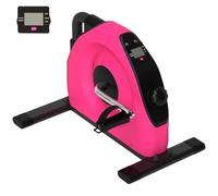 SPORTNOW Mini Exercise Bik Under Desk Bike for Legs and Arms Workout, Red