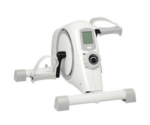 SPORTNOW Mini Exercise Bike, Sit Down Pedal Exerciser with 8-Level Quiet Magnetic Resistance and LCD Display, Portable Under Desk Bike for Arm and Leg Home Gym Office Workout, White