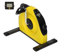 SPORTNOW Mini Exercise Bik Under Desk Bike for Legs and Arms Workout, Yellow