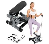 SPORTNOW Mini Stepper Step Machine Exerciser for Home, LCD Monitor, Grey
