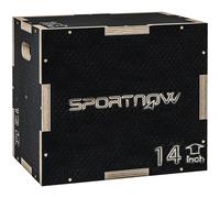 SPORTNOW Multi-Faceted Jump Box, Wooden Step Up Box, for Home, Gym, Exercise, Black