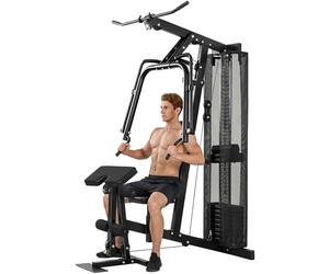 SPORTNOW Multi Gym, All in One Home Gym Machine with Adjustable Seat and Back, 45kg Weight Stack, Lat Pull Down, Chest Press, Leg Extension, Bicep Curl for Full Body Strength Training