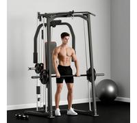 SPORTNOW Multigym, Smith Machine Power Cage for Home Gym, Weight Lifting - 180L x 165W x 225Hcm