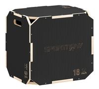 SPORTNOW Non-Slip Plyo Box, Corner-free Wooden Jump Box, 40.5 x 51 x 47.5 cm