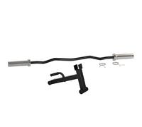 SPORTNOW Olympic 120cm EZ Curl Bar & Barbell Jack Set, Barbell Bar for 5cm Weight Plates, Deadlift Jack for Loading 200kg Weight Plates, for Home Gym