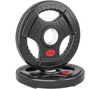 SPORTNOW Olympic Weight Plates, 2"/5cm Weight Disc Pair with Tri-Grips, 2 x 5kg Dumbbell Plates for Weightlifting and Strength Training Home Gym Fitness Workout, Black