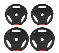 SPORTNOW Olympic Weight Plates Set, Barbell Plates Disc with 2.5cm Holes, for Home Gym, Weight Lifting Strength Training, 2 x 7.5kg, 2 x 5kg, Black