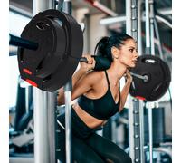 SPORTNOW Olympic Weight Plates Set for Home Gym, 2 x 5kg, 2 x 2.5kg, Black