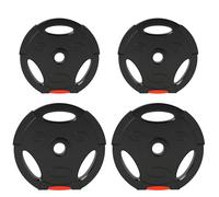 SPORTNOW Olympic Weight Plates Set, Barbell Plates Disc with 2.5cm Holes, for Home Gym, Weight Lifting Strength Training, 2 x 10kg, 2 x 5kg, Black