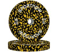 SPORTNOW Olympic Weight Plates with 5cm Holes, for Weight Lifting, 2 x 10kg - Փ45 x 4Hcm